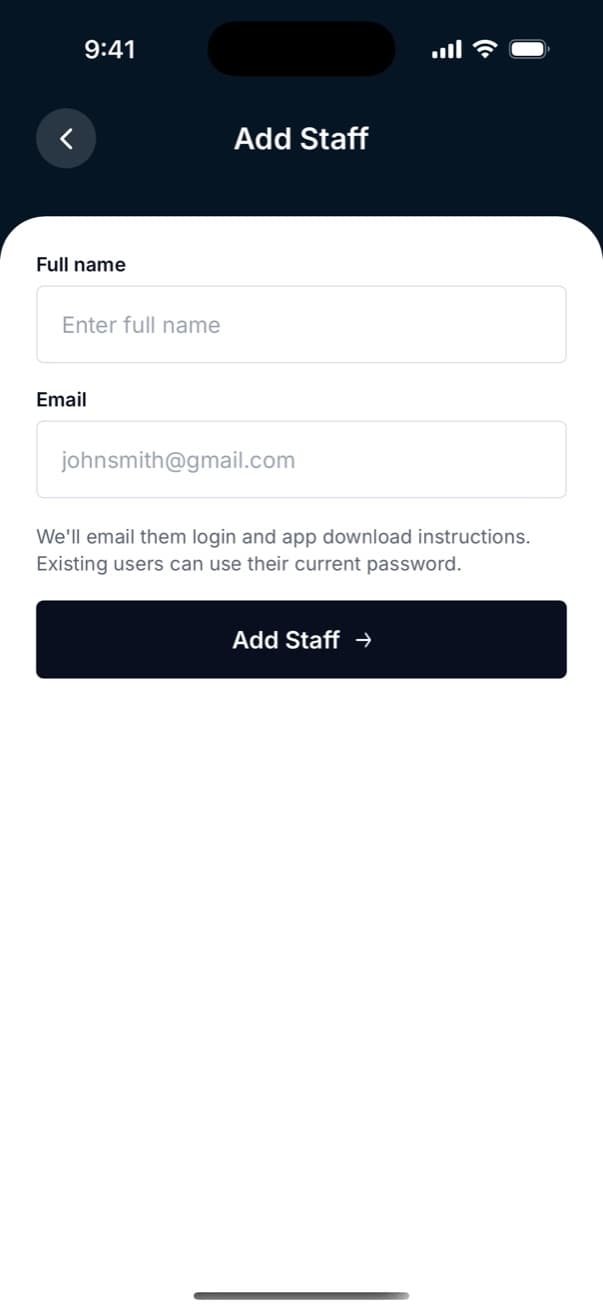 Add a staff member