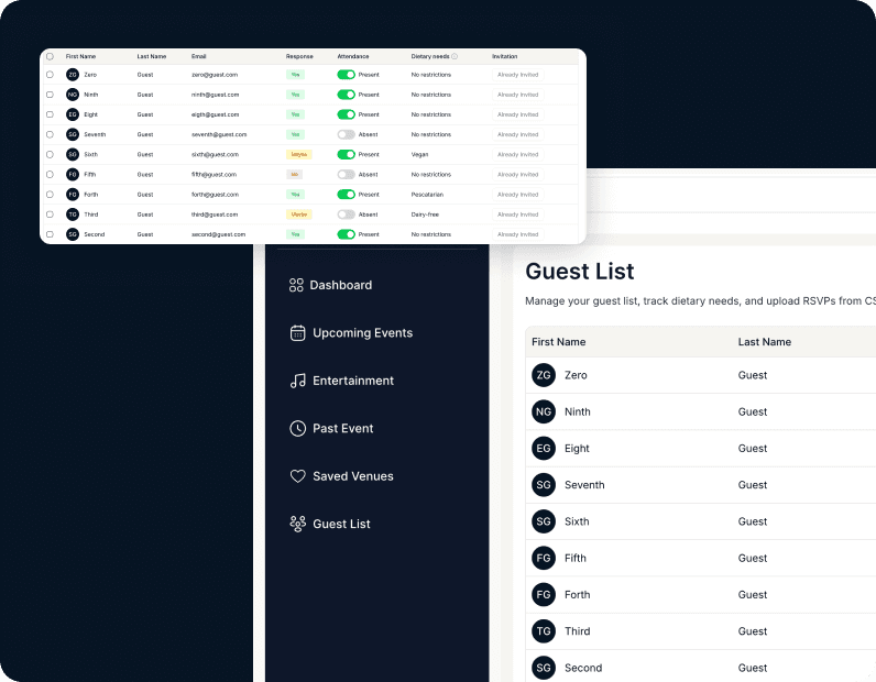 Host an event and manage attendance