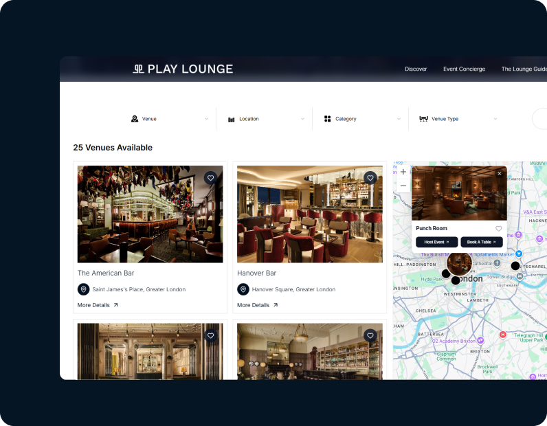 Play Lounge Dashboard
