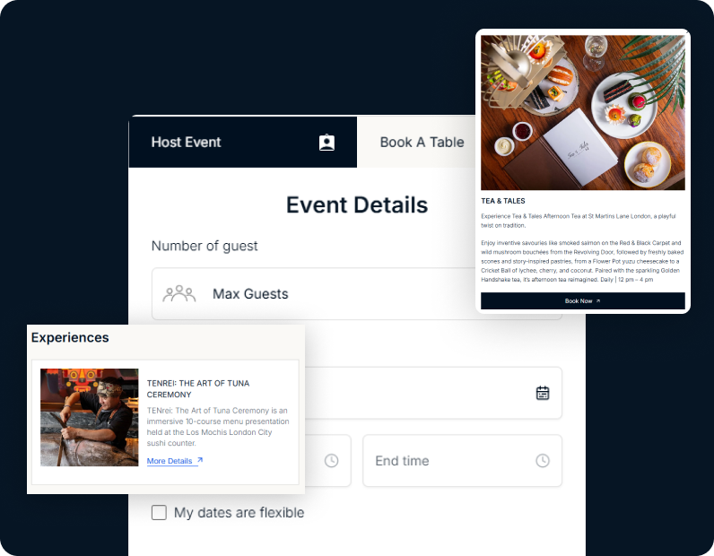 Venue table booking